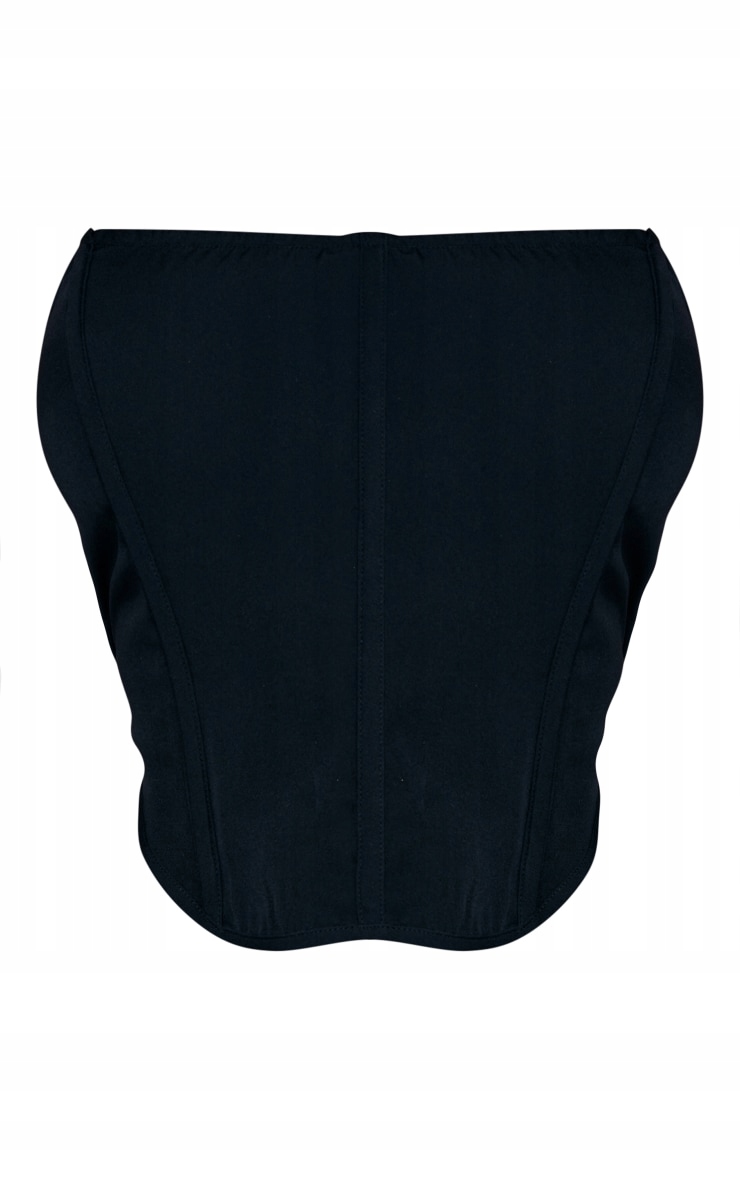 PRETTYLITTLETHING GORSET DAMSKI CZARNY 40 EKA Wzór dominujący bez wzoru