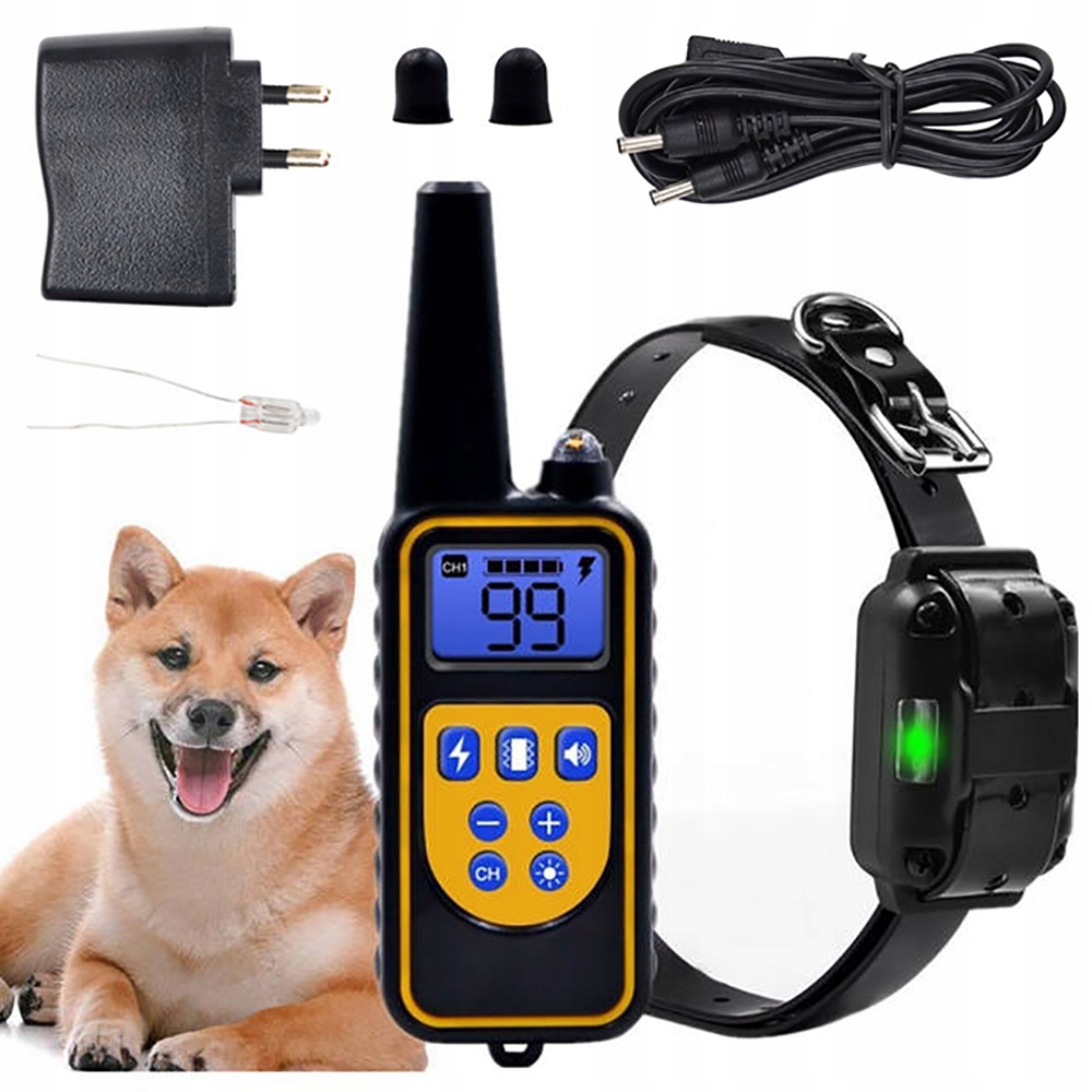 Levně Elektrický Výcvikový Obojek Pro Psa 3LED Dálkové Ovládání