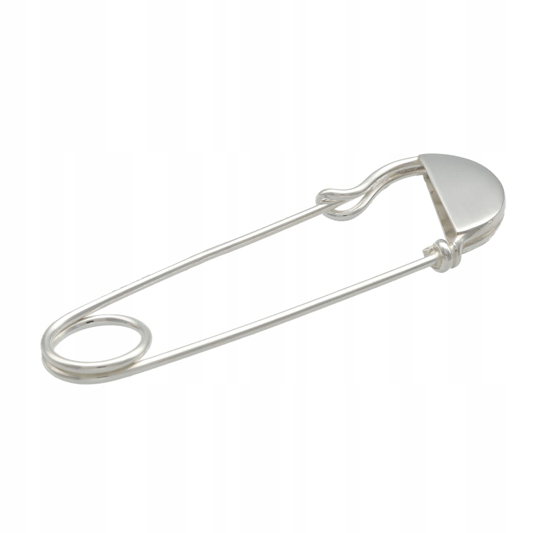 Brož s hladkým stříbro