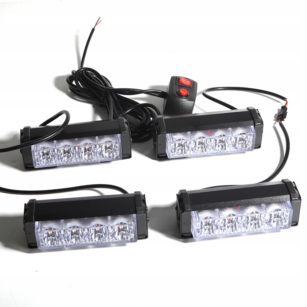 DIODOWE KOGUTY LED STROBOSKOPY LAMPY OSTRZEGAWCZE 12V 24V ORANGE KPL