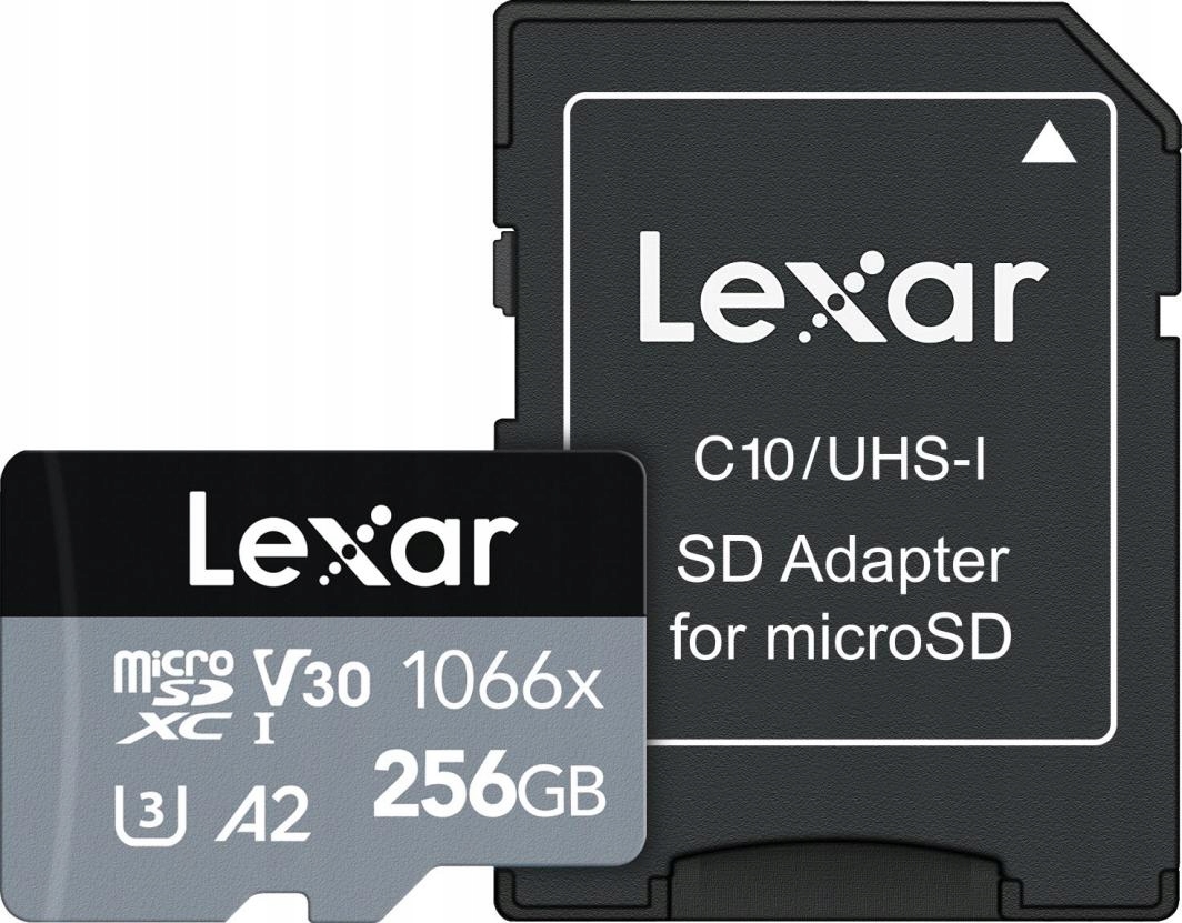 

Lexar microSDXC 256GB 1066x 120-160MB/s U3 V30 A2