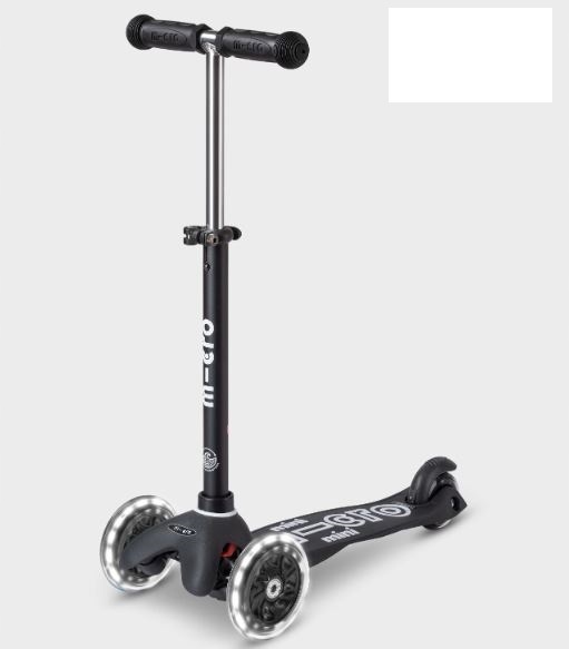 Micro - Hulajnoga dla dzieci Mini Deluxe Eco LED - Czarna