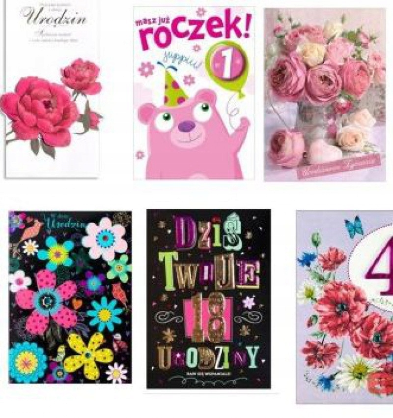 Karnety Urodzinowe Kartki Ozdobne PIĘKNE WZORY!!!