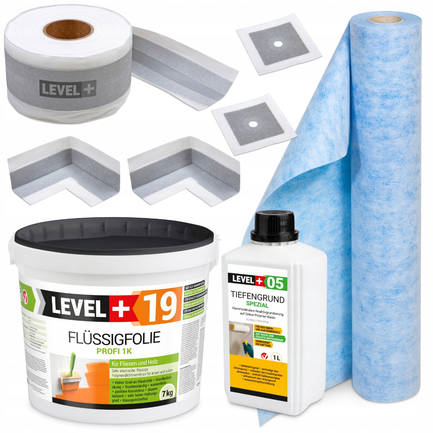 Hydroizolace Fólie 7 kg Páska 5 m Podložka 1 m Zem 1 l