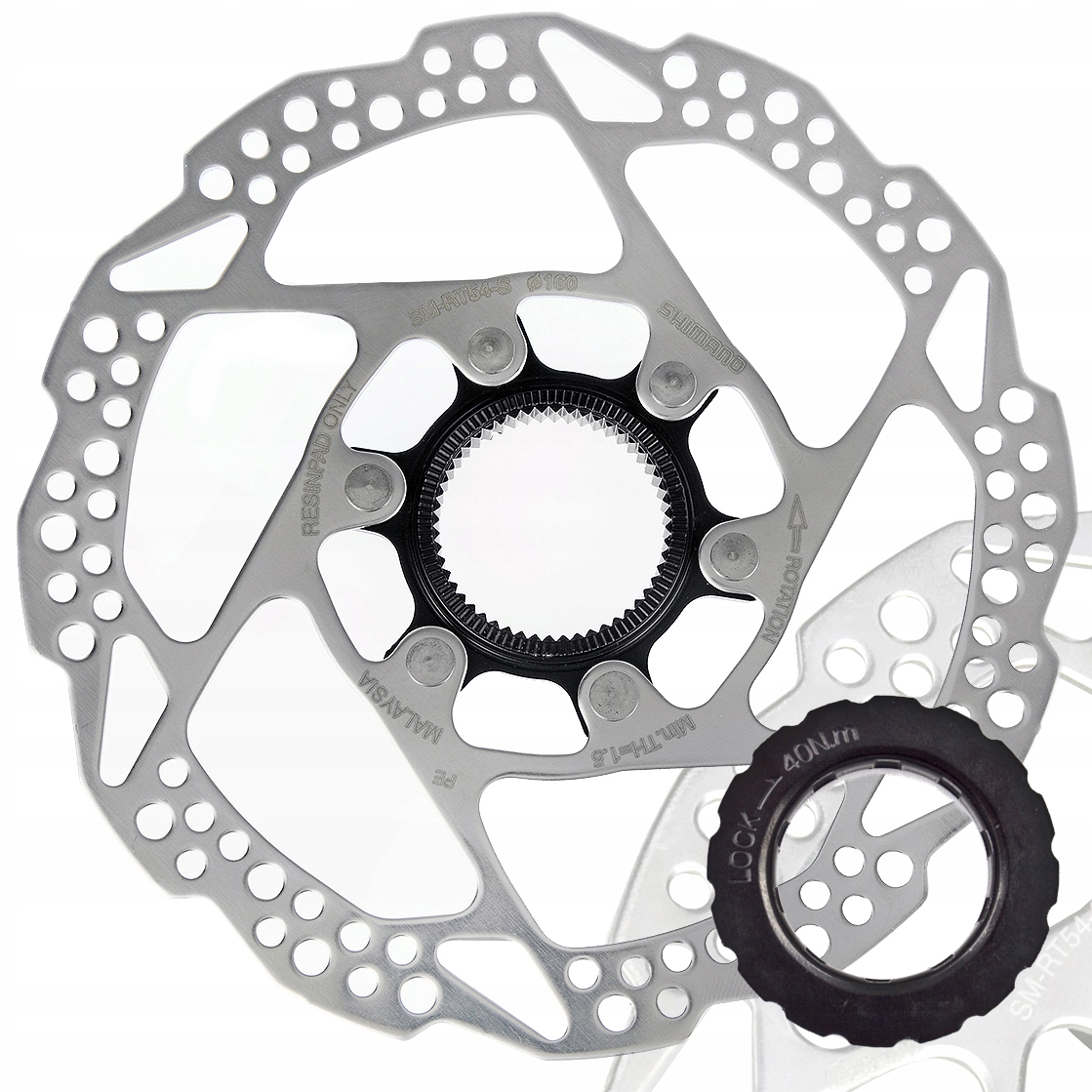 Tarcza Hamulca Shimano SM-RT54 160 mm centerlock z pierścieniem