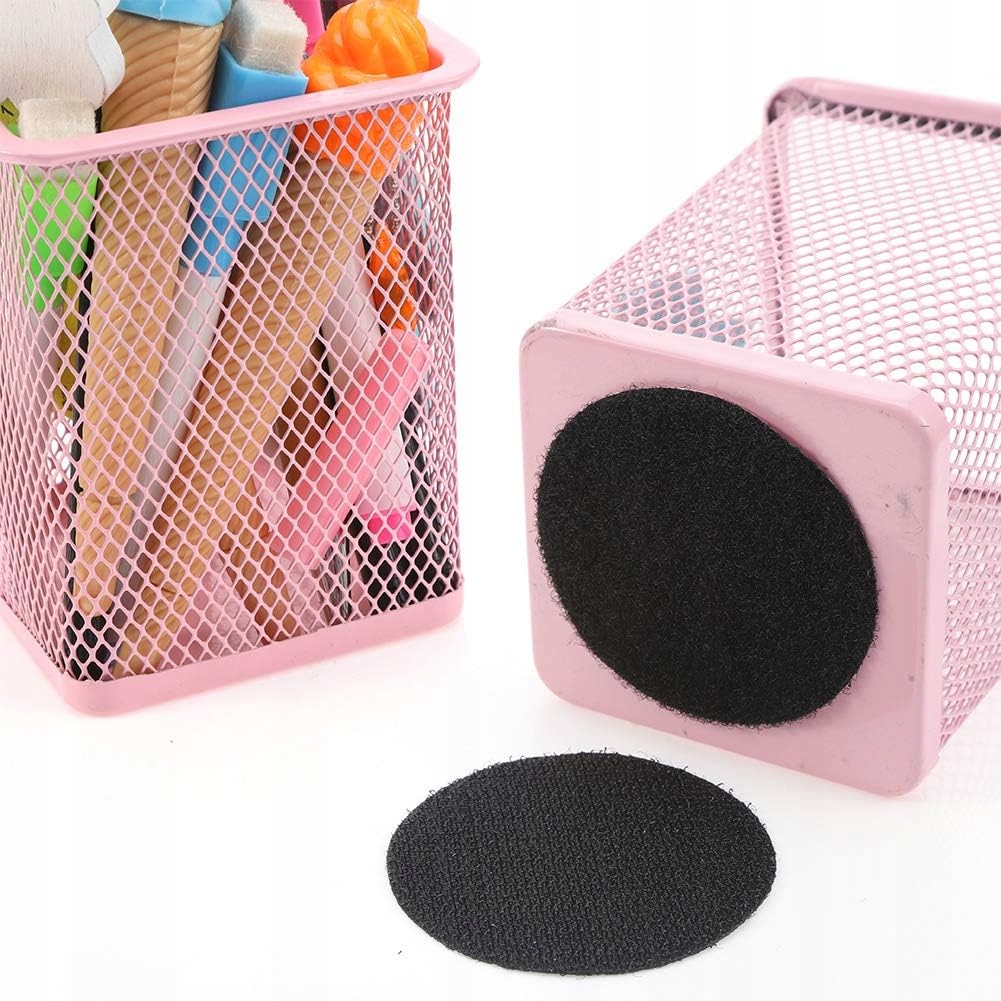 6x Rzepy antypoślizgowe pod dywan wykładzinę podkładka na rzep naklejki Kolor czarny