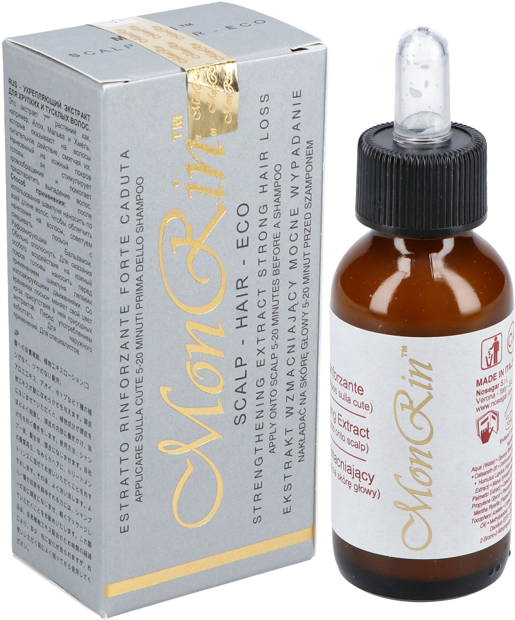 MONRIN EKSTRAKT WZMACNIAJĄCY DO WŁOSÓW SŁABYCH I MATOWYCH BUTELKA 60 ML Kod producenta 8033011953005