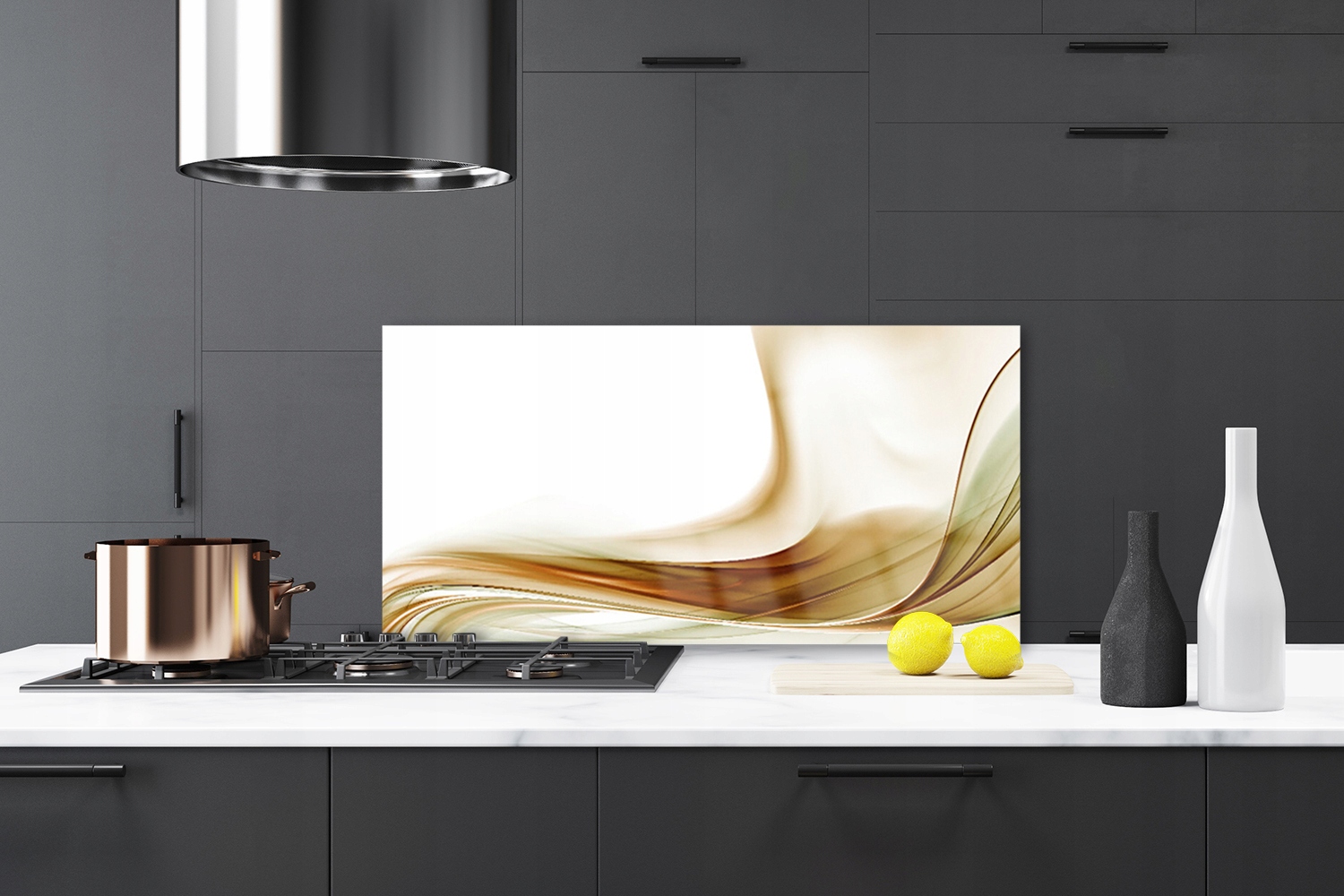 Panel szklany Płytka Abstrakcja Grafika 140x70 Marka Tulup