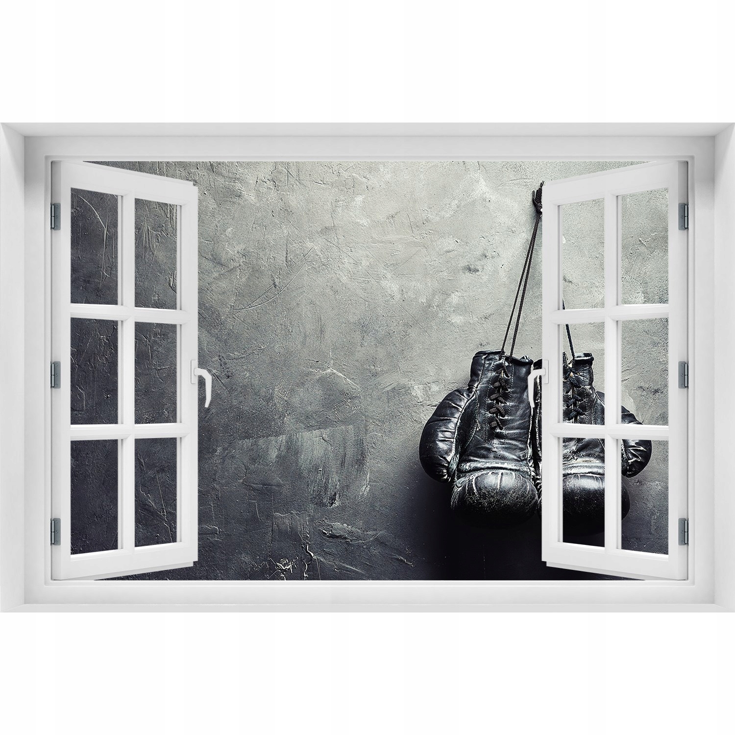 

Naklejka na ścianę 3D Okno Rękawice bokserskie
