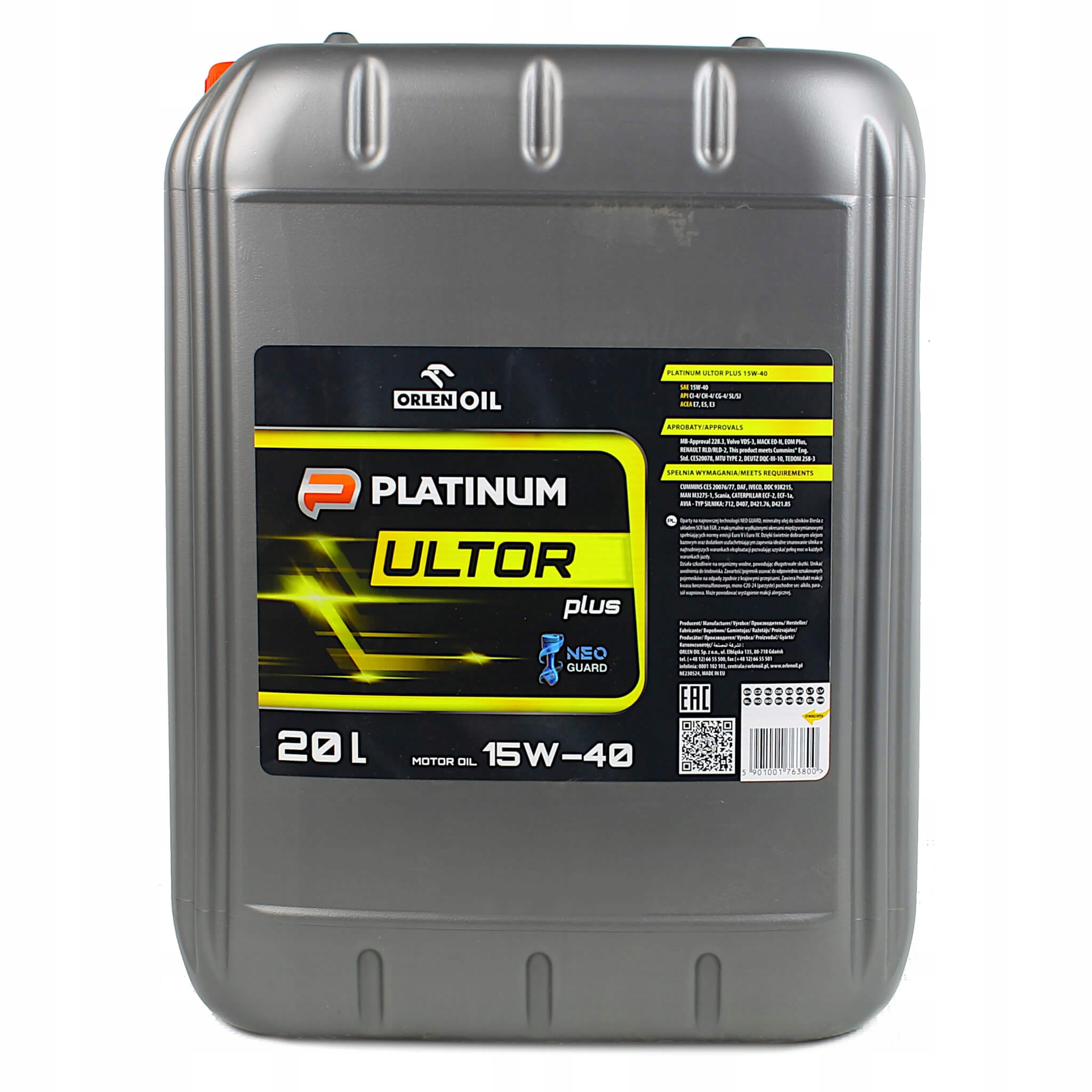 ORLEN OIL ULTOR PLUS 15W-40 20L Stan opakowania oryginalne