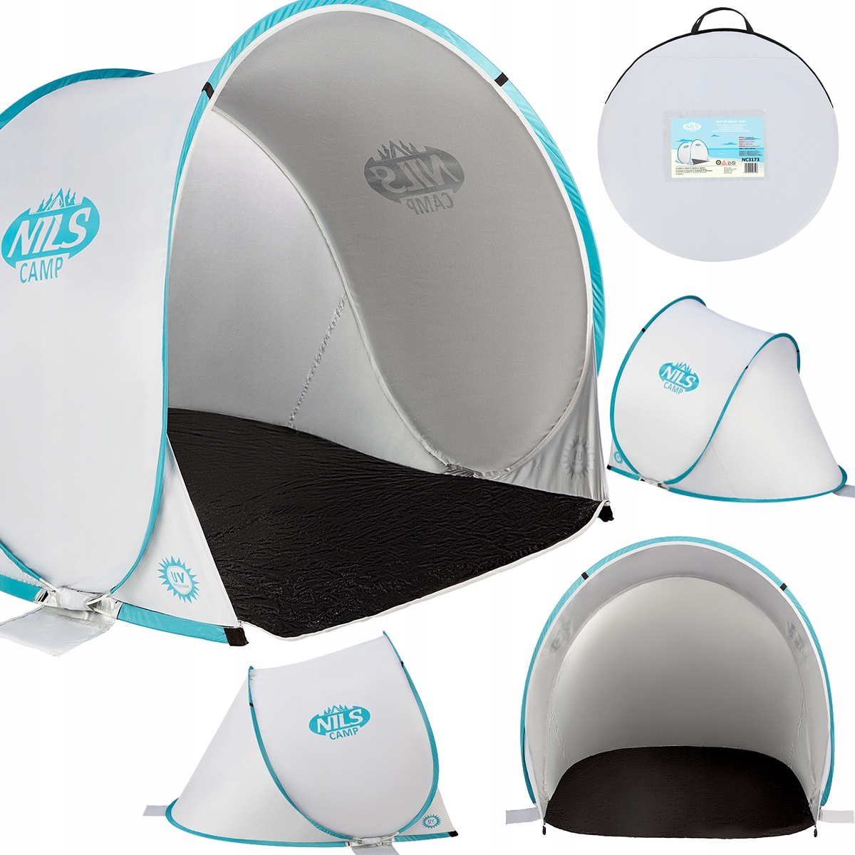NAMIOT PLAŻOWY WODOODPORNY SAMOROZKŁADAJĄCY NILS Kod producenta 15-04-017