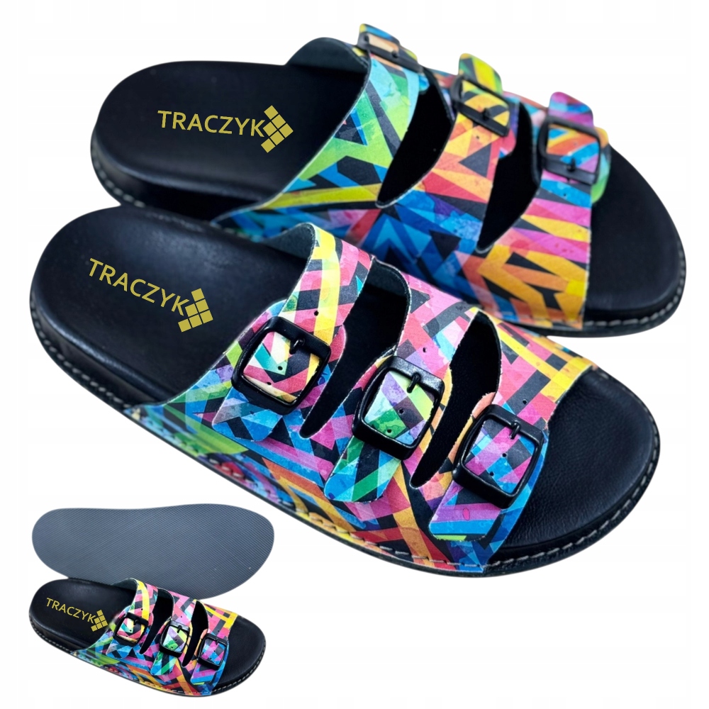 Nazouváky Ortopedické Traczyk 3 Barevné Pruhy Přírodní Kůže Fusbet vel.43