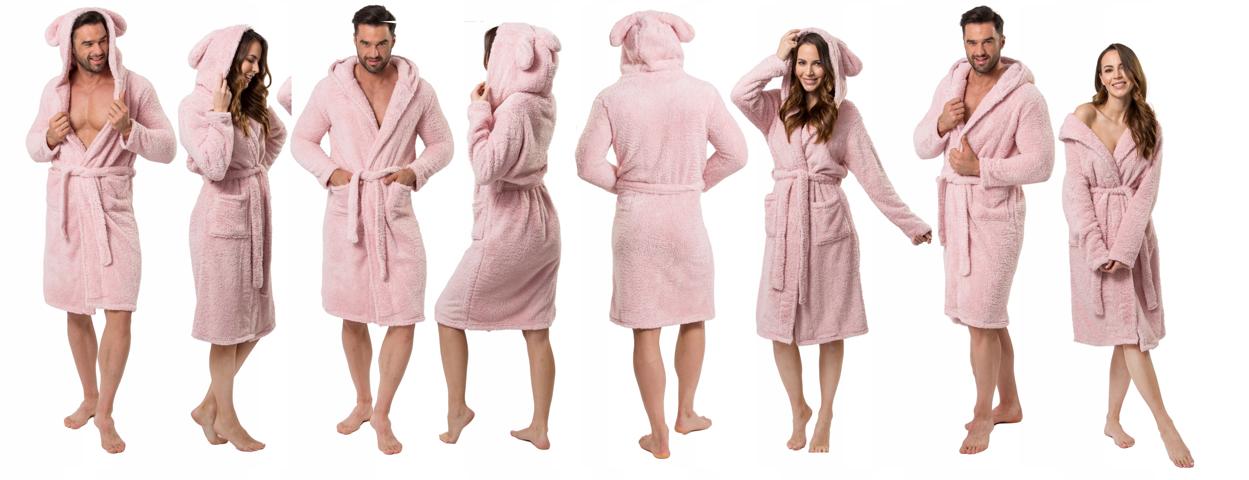 SZLAFROK DAMSKI MIŚ TEDDY Z USZAMI PREZENT KOLORY Rozmiar S/M