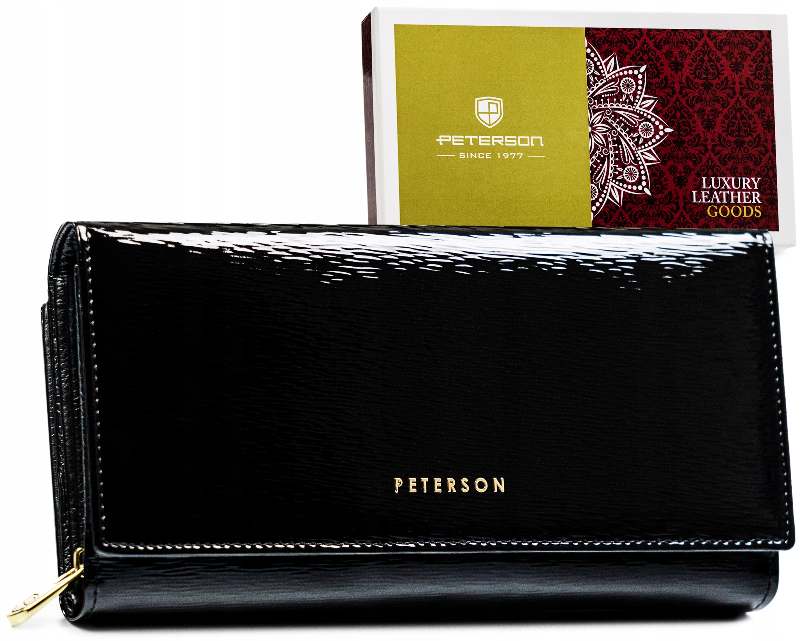 Dámská černá kožená peněženka Peterson s ochranou proti krádeži