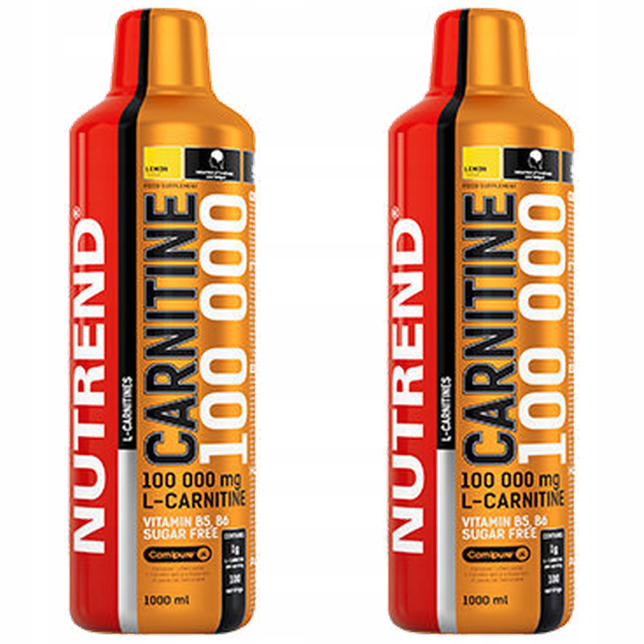 2x L-karnitin Carnitine 100000 Spalování Tuků 1000 ML 100 Porcí Nutrend