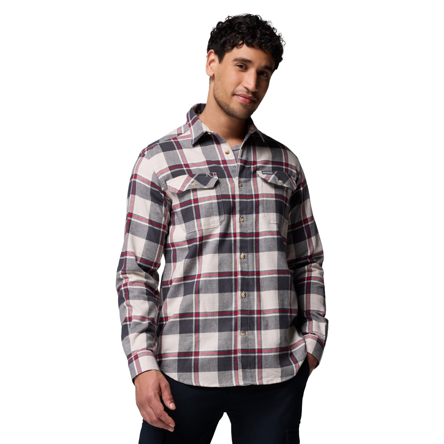 Męska koszula flanelowa Columbia Flare Gun Stretch Flannel dark stone L