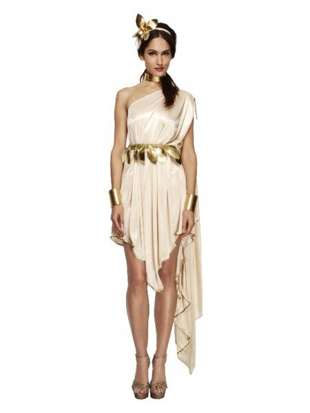 Kostým Bohyně Starověká Řecká Šaty Béžová M