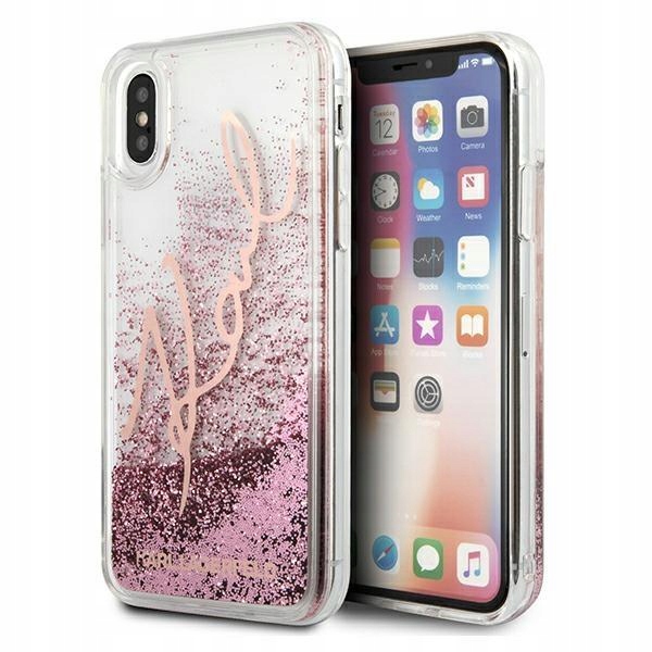 

Etui Karl Lagerfeld iPhone X/Xs różowo-złoty