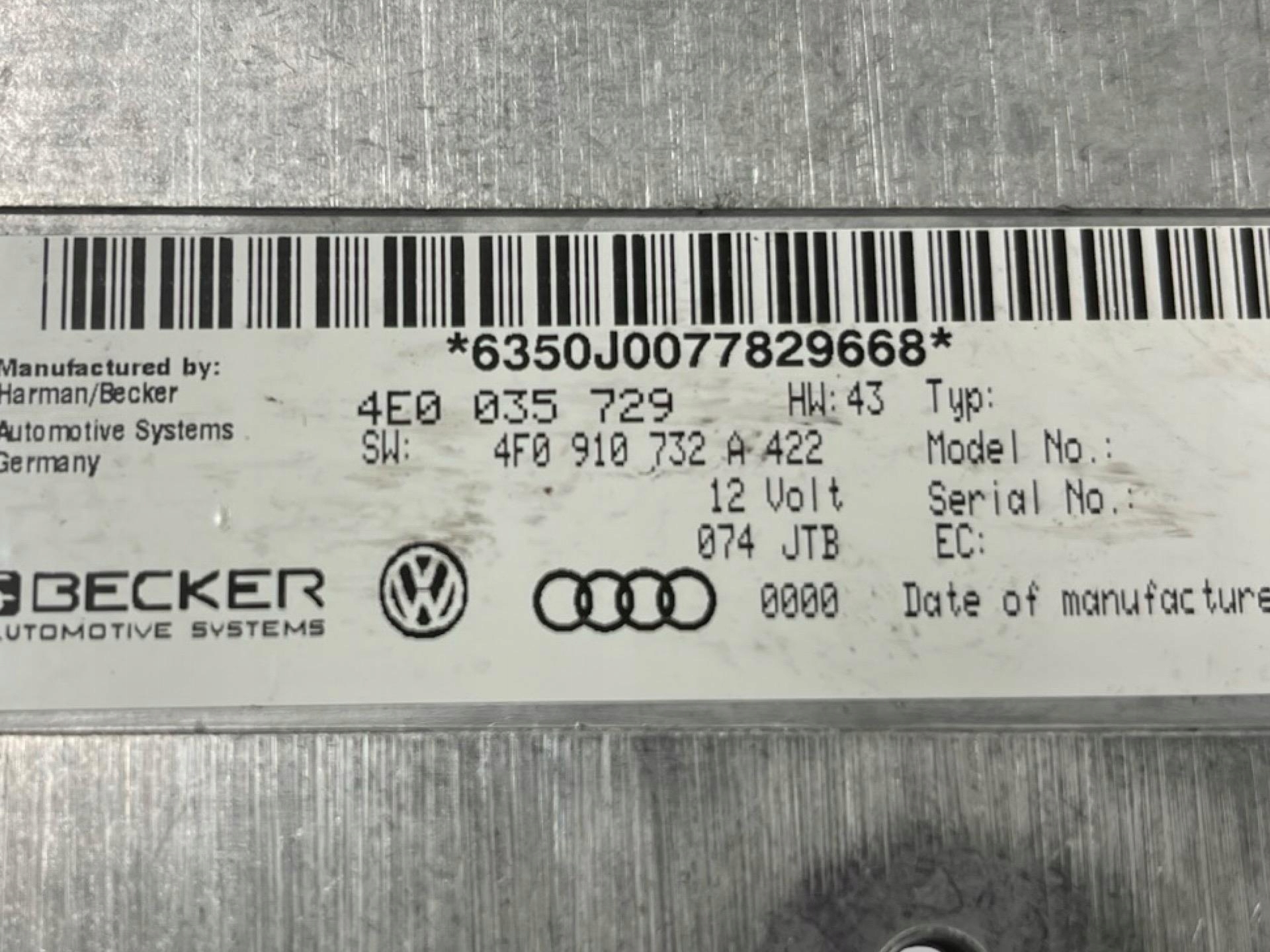 modul multimedia Audi A6 C6 2007 4E0035729