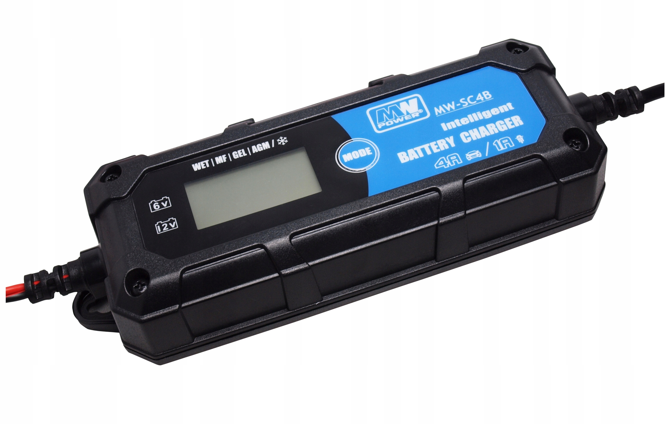 Ładowarka prostownik do akumulatorów żelowych 12V AGM 6V 4A INTELIGENTNA