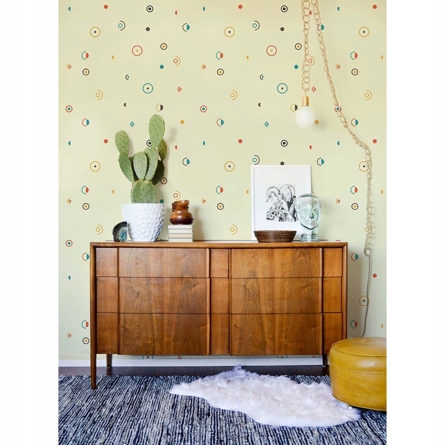 

Fototapeta flizelinowa Retro okręgi 254x184 + klej