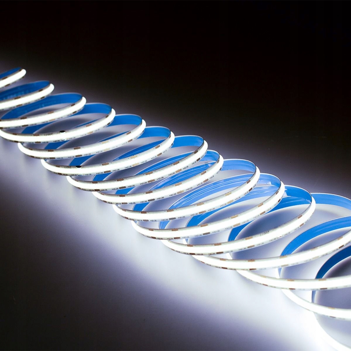 Taśma LED COB 24V 9W/m JEDNOLITA ZIMNA ROLKA 5m CW Jasność 4950 lm