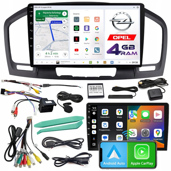 Radio Samochodowe Ncs D9 Opel Insignia 2008-2013 Android Nawigacja 4GB Lte