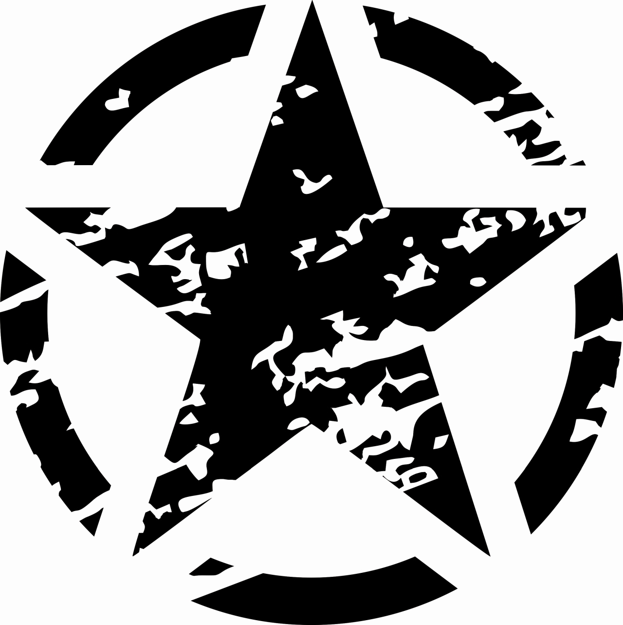 

naklejka wojskowa usarmy gwiazda military jeep XXL