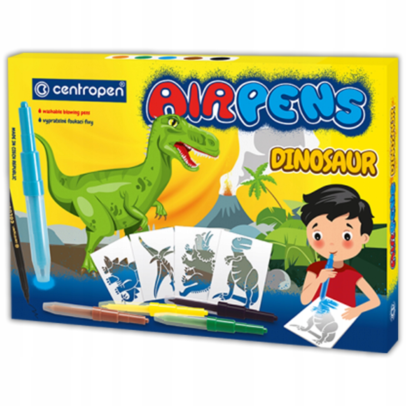 Centropen Airpens Dinosaur 1500/5+1, 8 szablonów