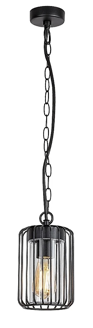Industriálna závesná vonkajšia terasová lampa čierna s reťazou Rabalux