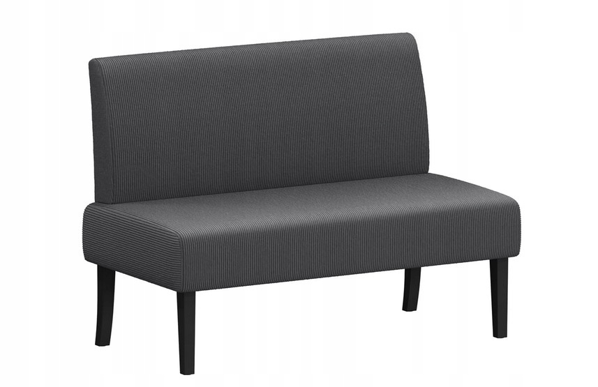 Ławka sofa tapicerowana szara Yaheetech 109,5 × 62 × 84,5 cm