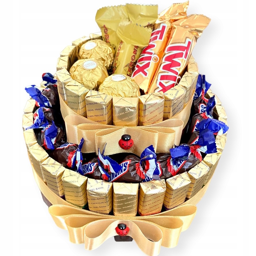 Tort Merci Zestaw Kosz Box Prezentowy na Urodziny