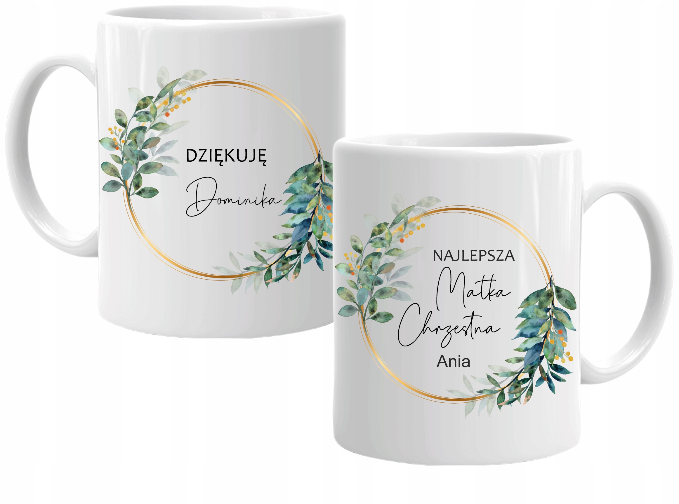 Kubek CHRZEST na podziękowanie dla CHRZESTNYCH KOMUNIA ŚLUB w3