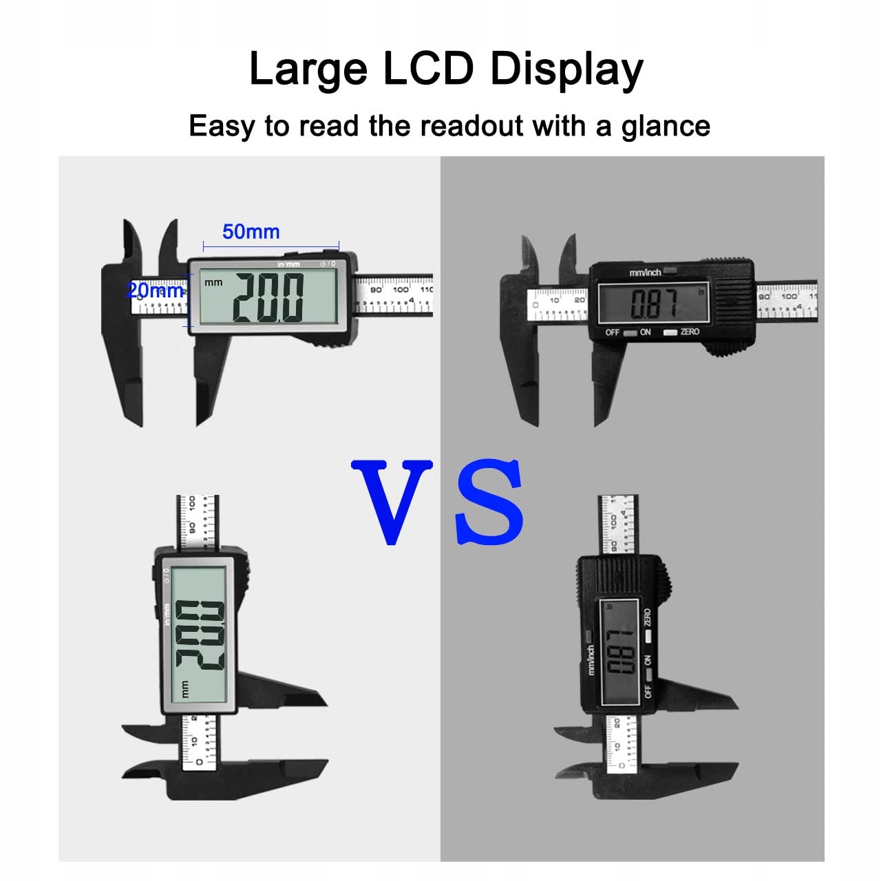 KYNUP Cyfrowa Suwmiarka LCD 150mm Przełączanie Mm/Cale Lekka Suwmiarka — miniatura 3
