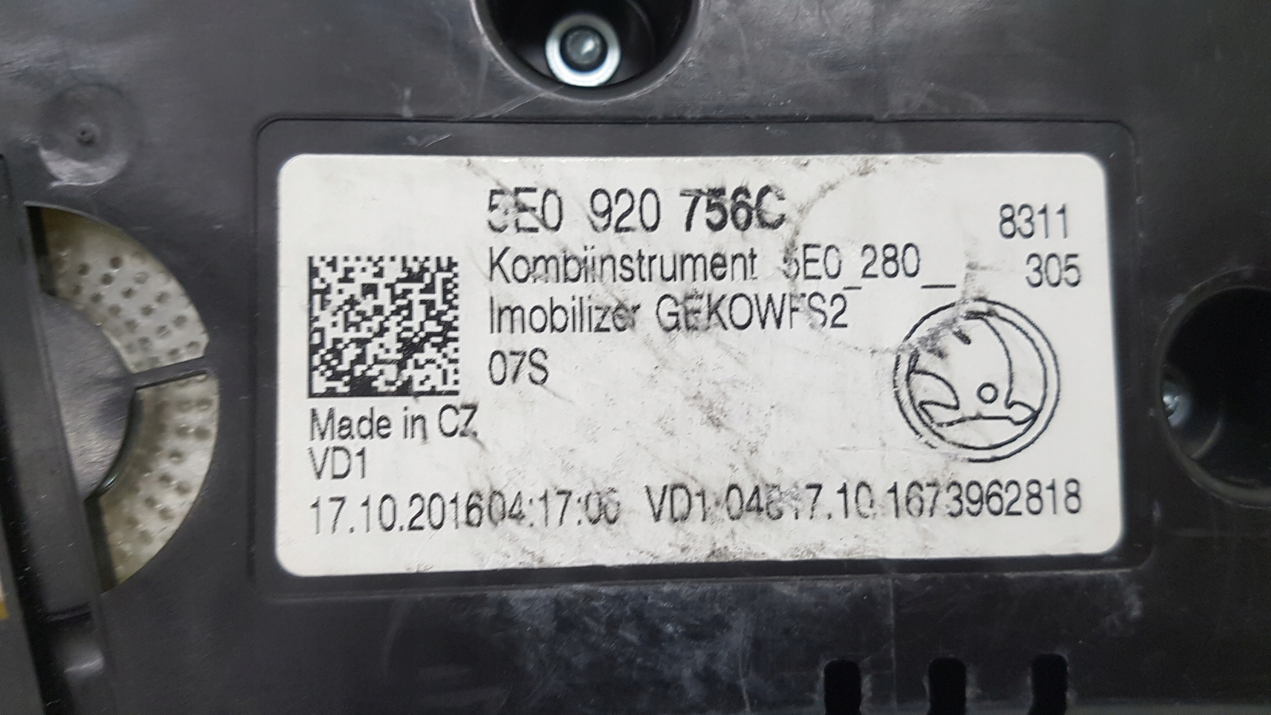 dials dials SKODA OCTAVIA 3 RS, VRS 5E0920756C 2.0 TSI