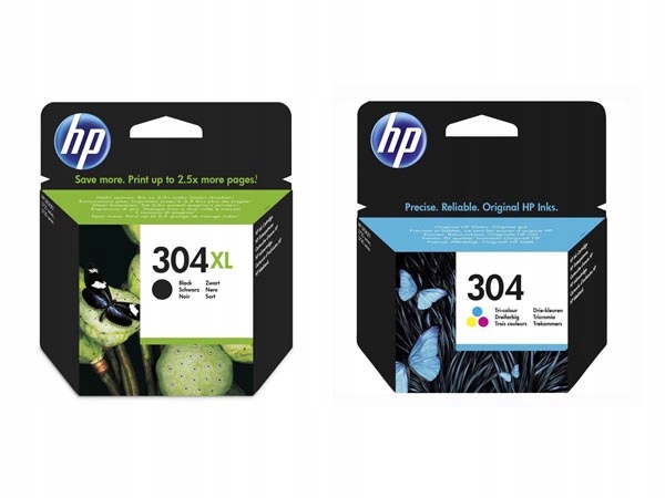2x tusz org. Hp 304XL Bk Hp 304 Cmy 2620 2630
