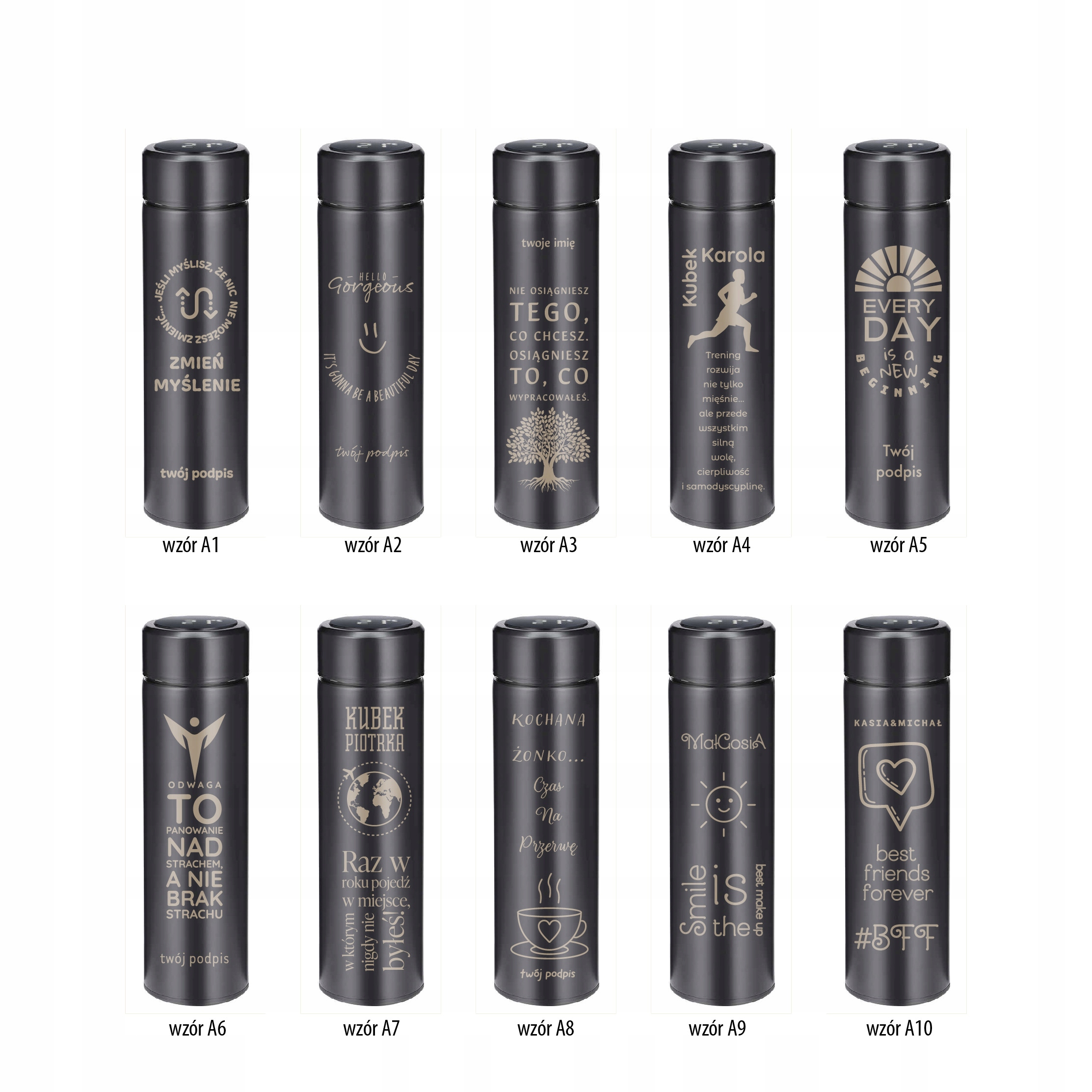 KUBEK TERMICZNY TERMOS GRAWER Idealny prezent EAN (GTIN) 5903802410952