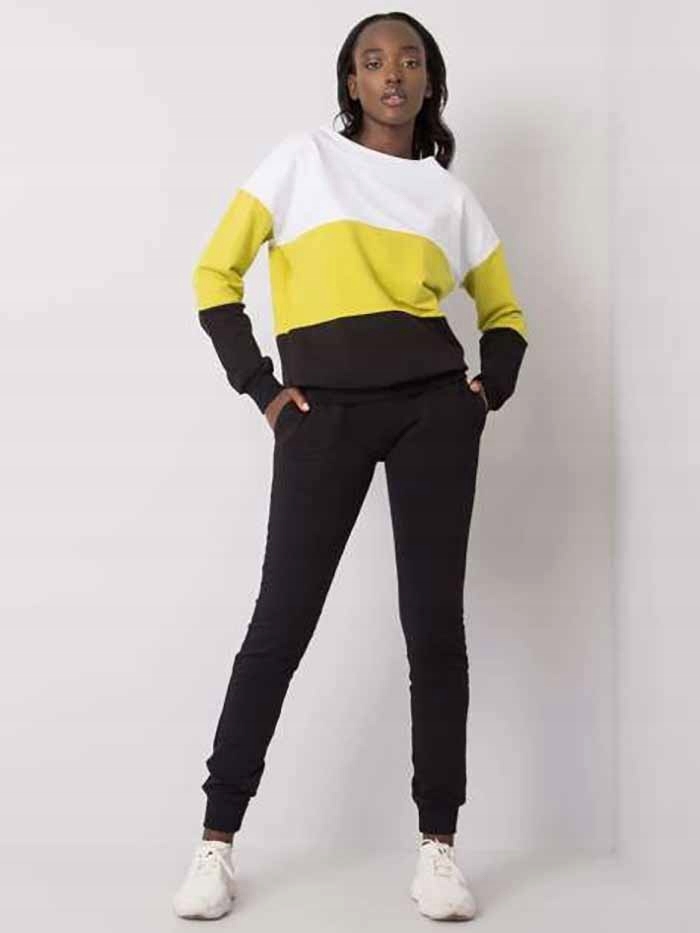 Tepláková Souprava 5971 Bílá/limetka/grafit M (38)