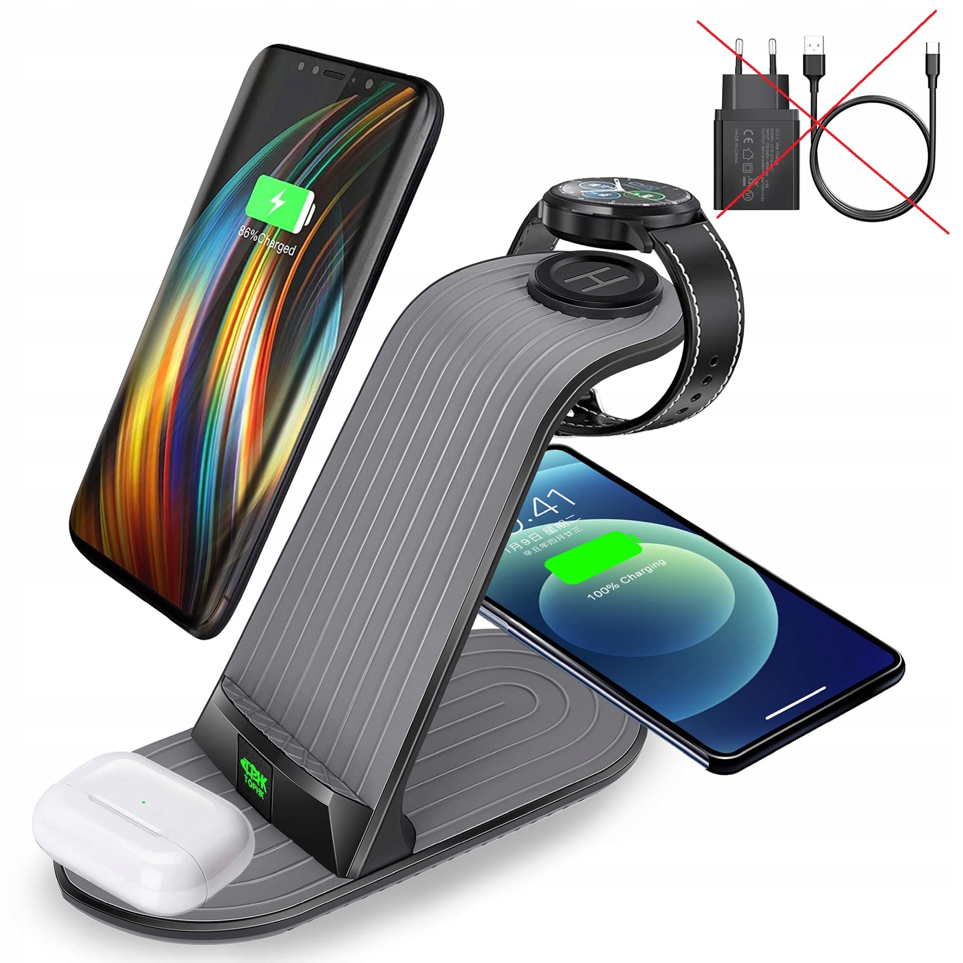 Stacja ładująca Qi 15 W 4 w 1 Kod producenta brak