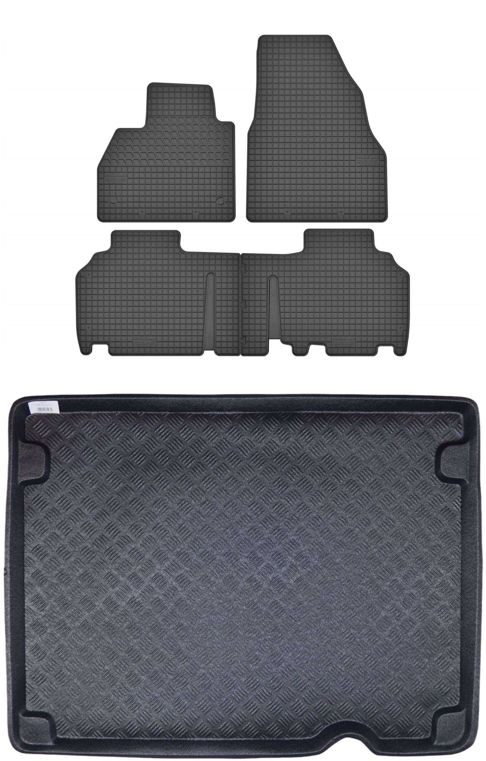 Koberce nosič pro: Renault Kangoo II 2008-2021 kombivan 5-místný