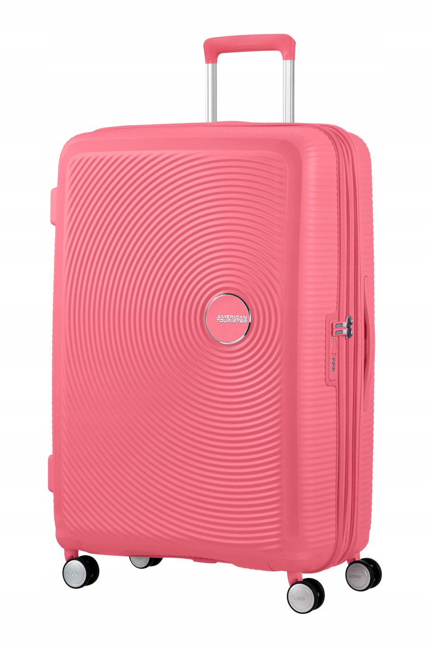 Velký kufr American Tourister Soundbox růžový 97/110L Tsa rozšiřitelný