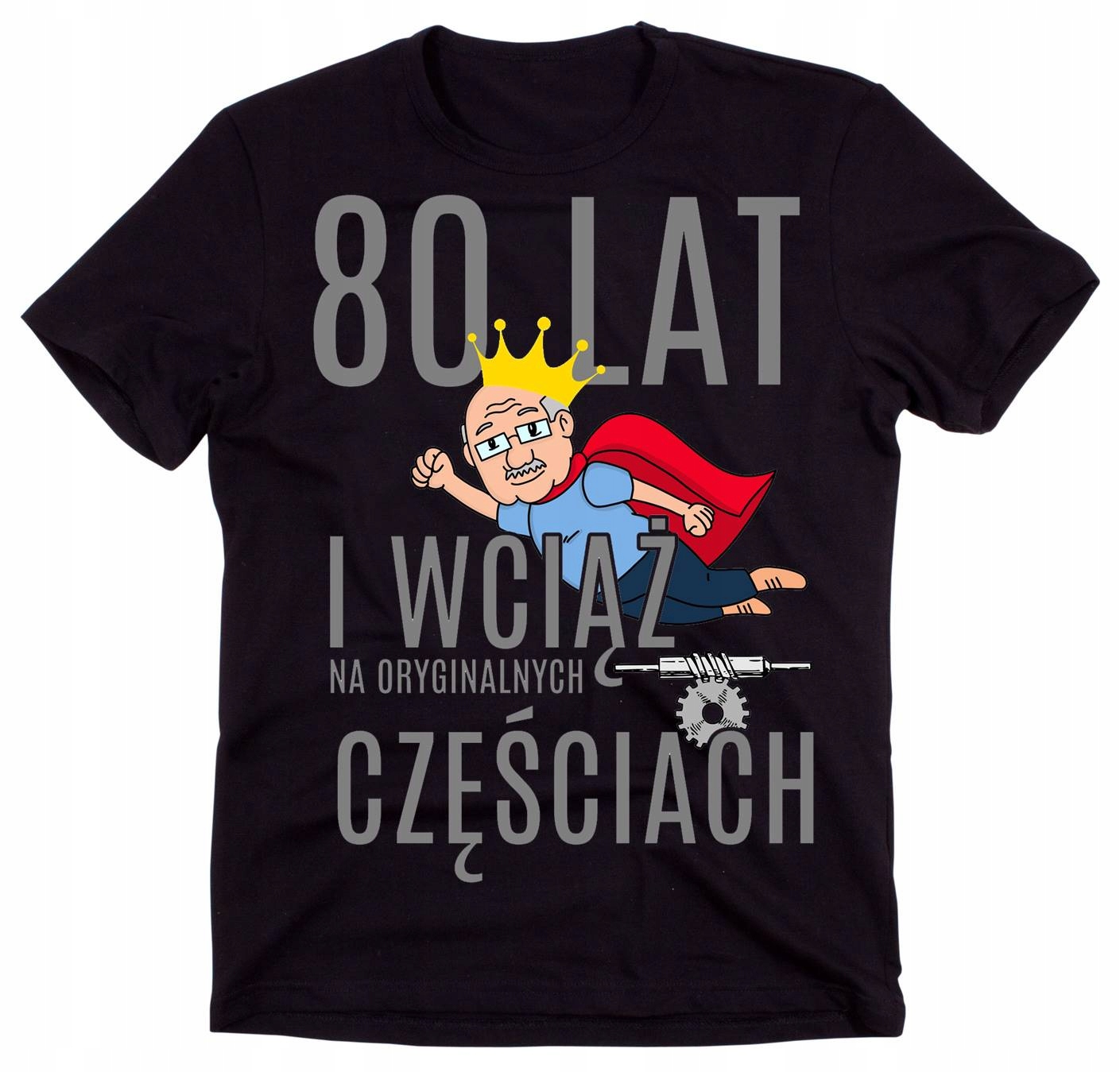 

T-shirt koszulka na 80-te urodziny roz M