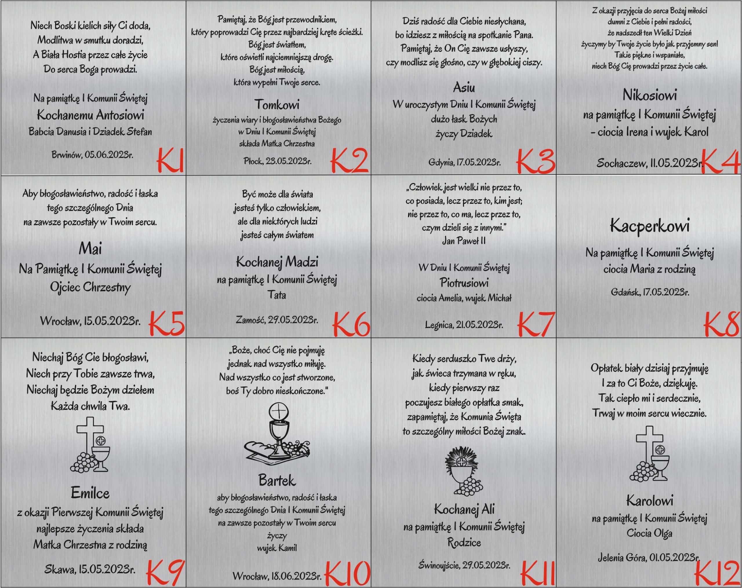 SREBRNA RAMKA NA ZDJĘCIE 13x18 PAMIĄTKA KOMUNII CHŁOPIEC Szerokość produktu 18.5 cm