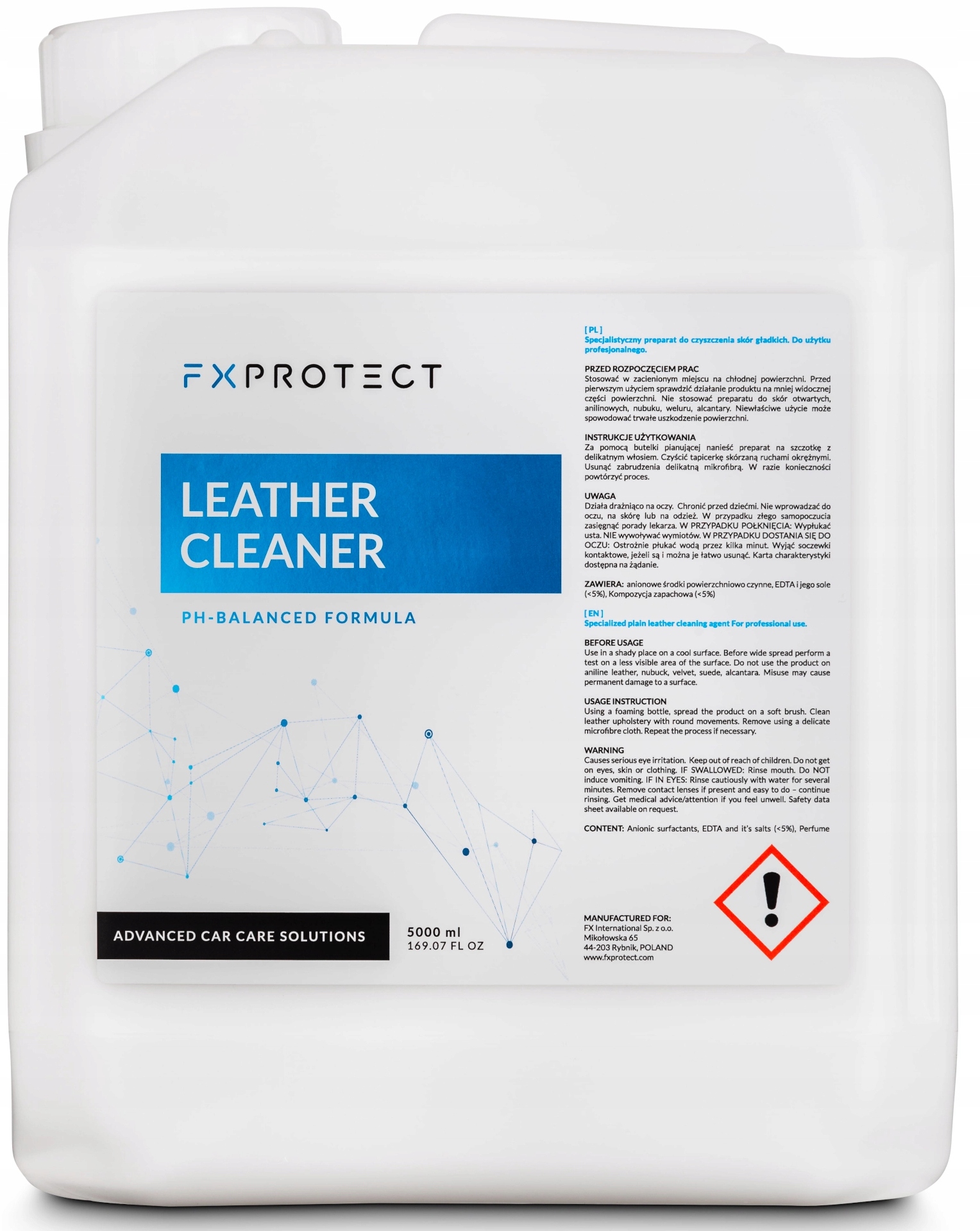 FX PROTECT Leather Cleaner Preparat do skóry 5 l Producent FX Protect