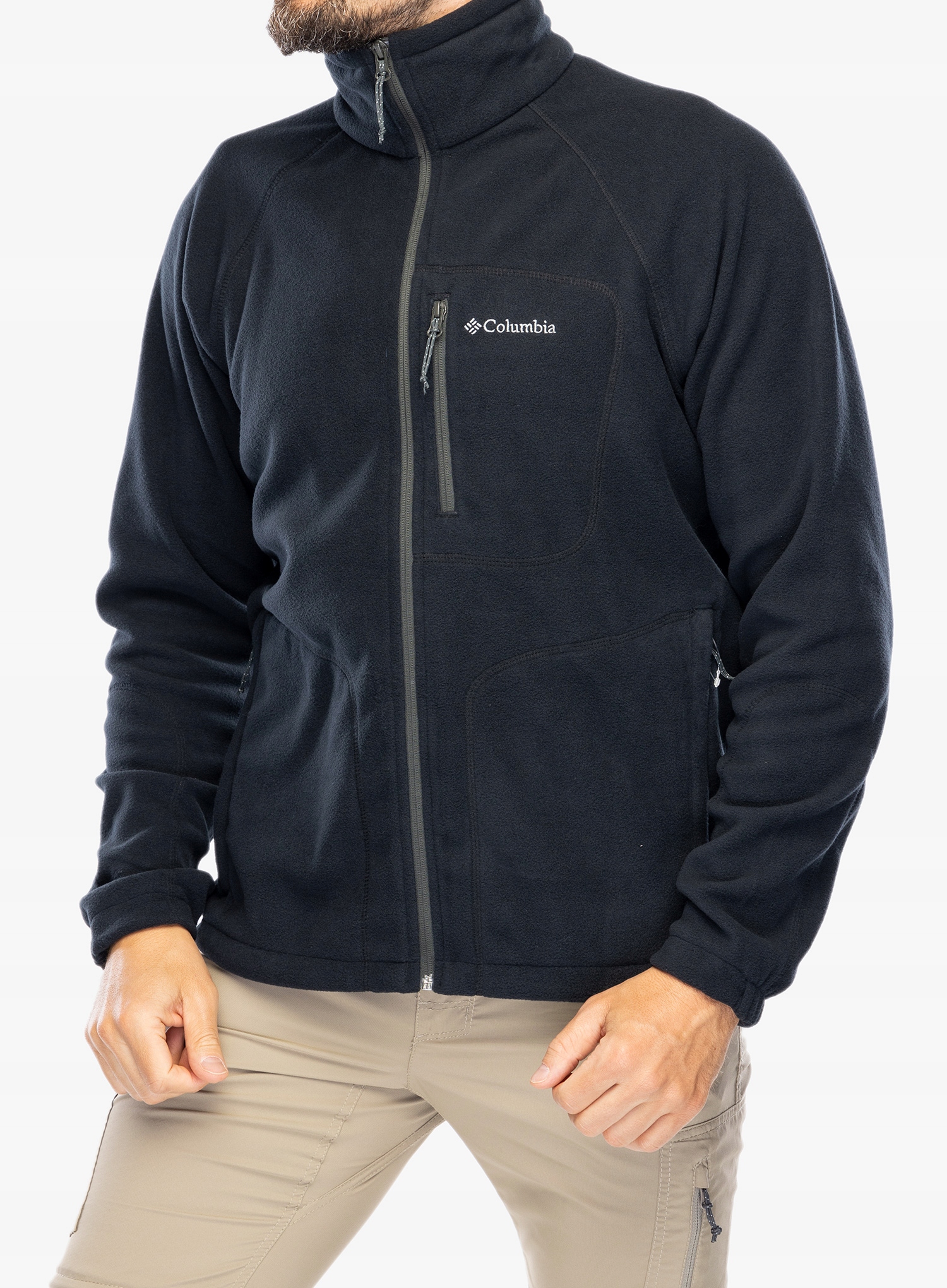 Flísová mikina Fleecová Mikina Fast Trek II Columbia Zip černá XL