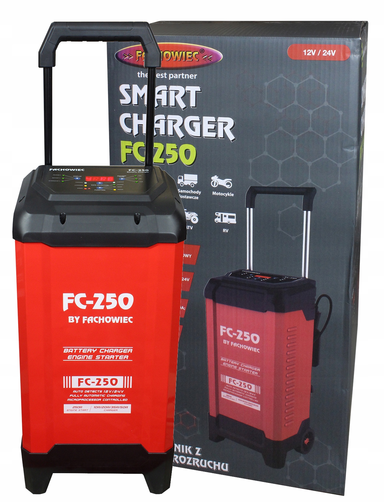 Usmerňovač S Štartovaním Fachowiec FC-250 12/24V 250A Nabíjačka Štartovania