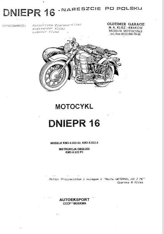 Instrukcja NAPRAW DNIEPR MT 16