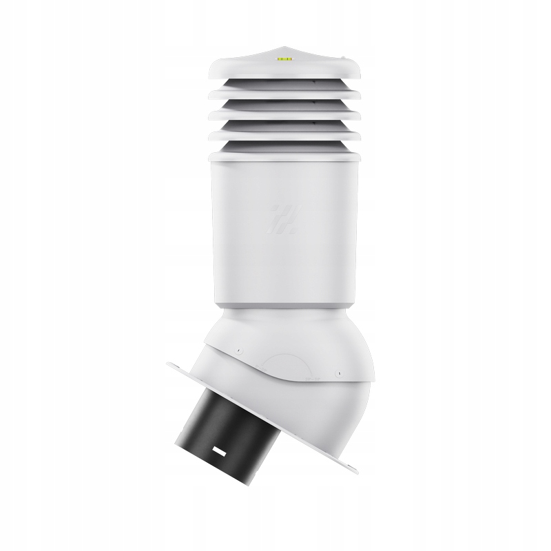 Ventilační Komínek Oc. 125 mm Plochá Základna Bílá Ral 9003
