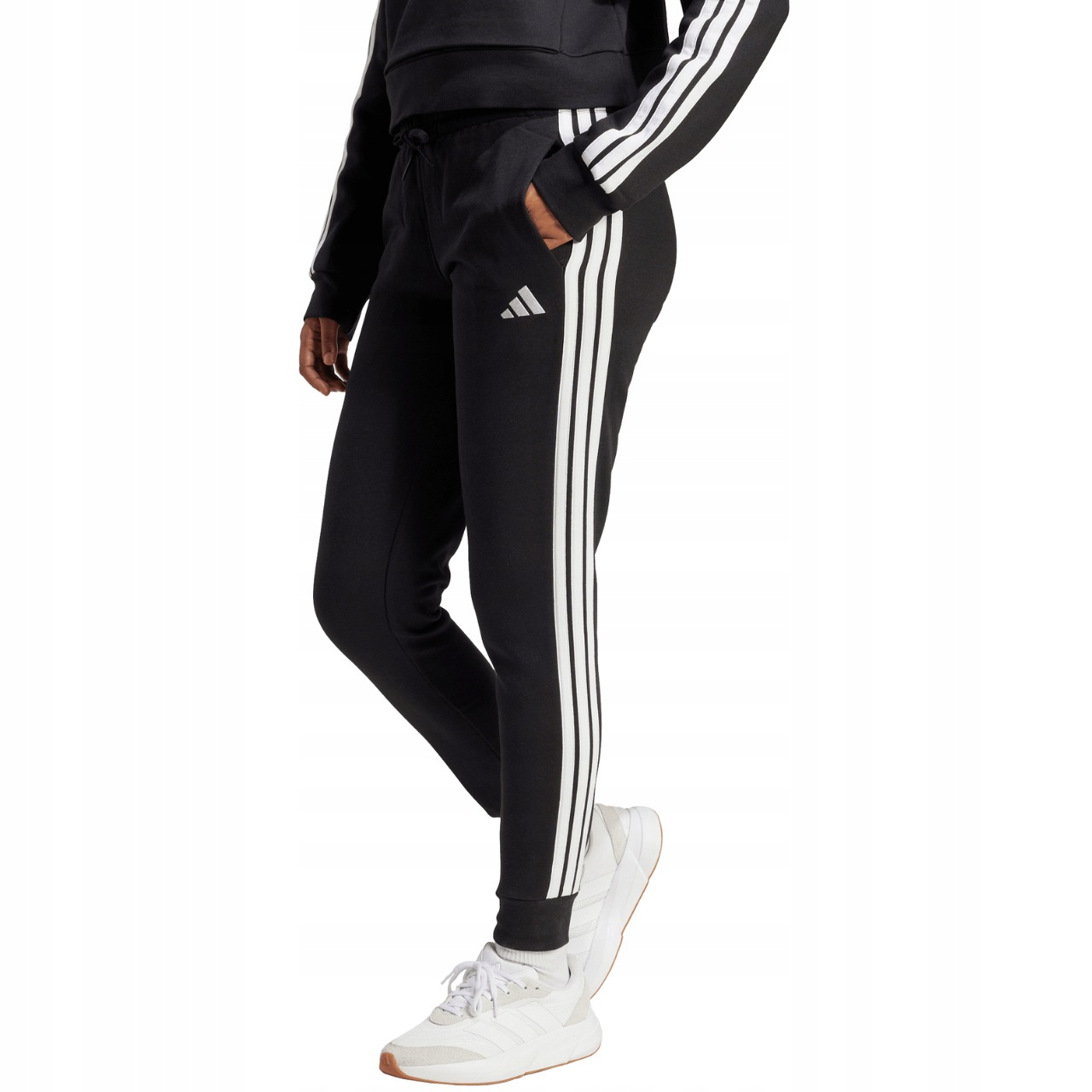 Sportovní kalhoty Adidas Dámské s lampasy Tři pruhy Černé JX2543 vel. S