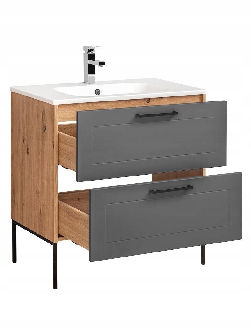 ZESTAW MEBLI ŁAZIENKOWYCH MADERA 80 CM DĄB ARTISAN Kod producenta m-005